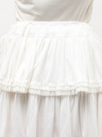 merry jenny｜Cut Tiered Mini Skirt