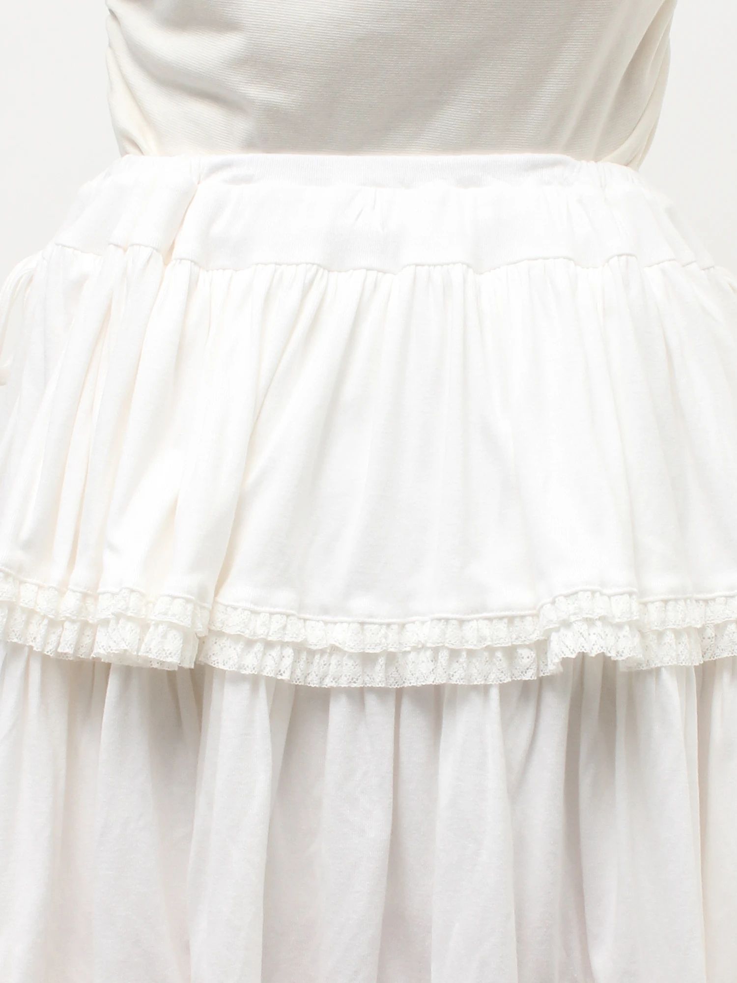 merry jenny｜Cut Tiered Mini Skirt