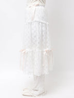 merry jenny｜Sheer Lace Flare Skirt