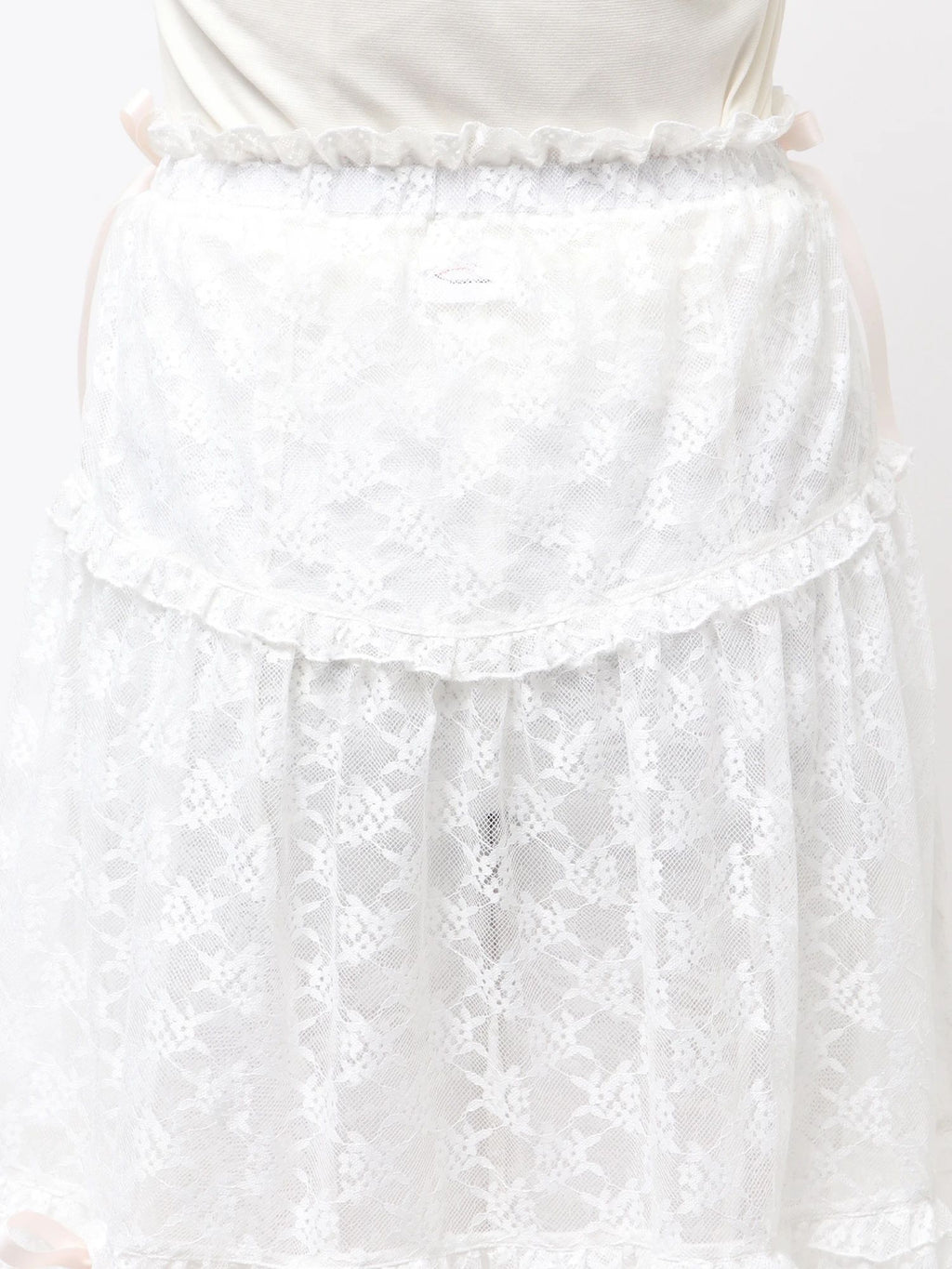 merry jenny｜Sheer Lace Flare Skirt
