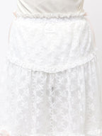 merry jenny｜Sheer Lace Flare Skirt