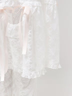 merry jenny｜Sheer Lace Flare Skirt