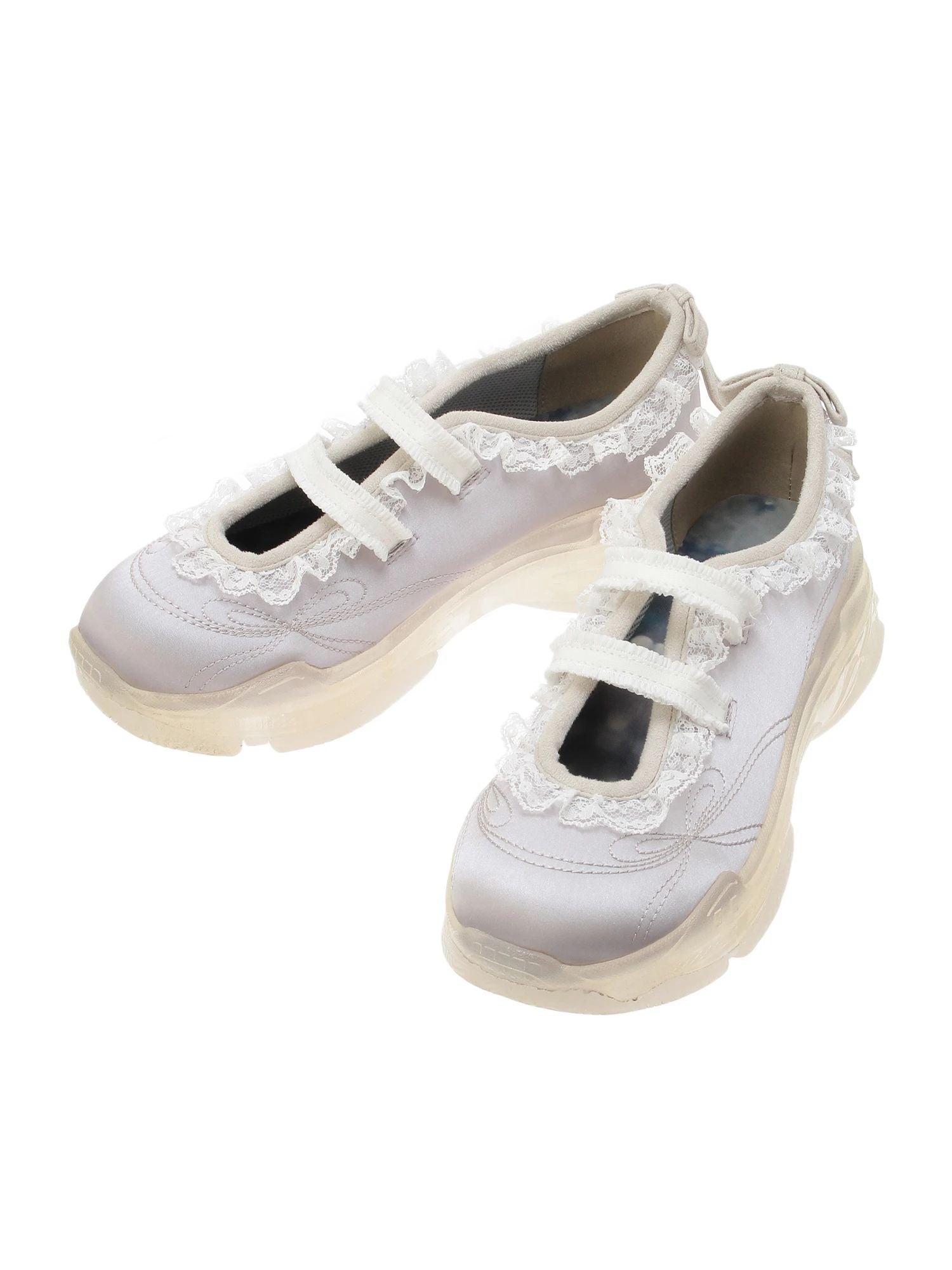 merry jenny｜Satin Rrill Band Sneakers