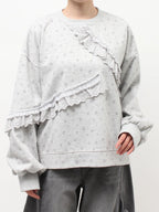 merry jenny｜flower lace sweatshirt
