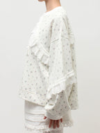 merry jenny｜flower lace sweatshirt