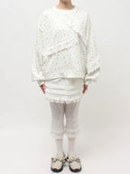 merry jenny｜flower lace sweatshirt