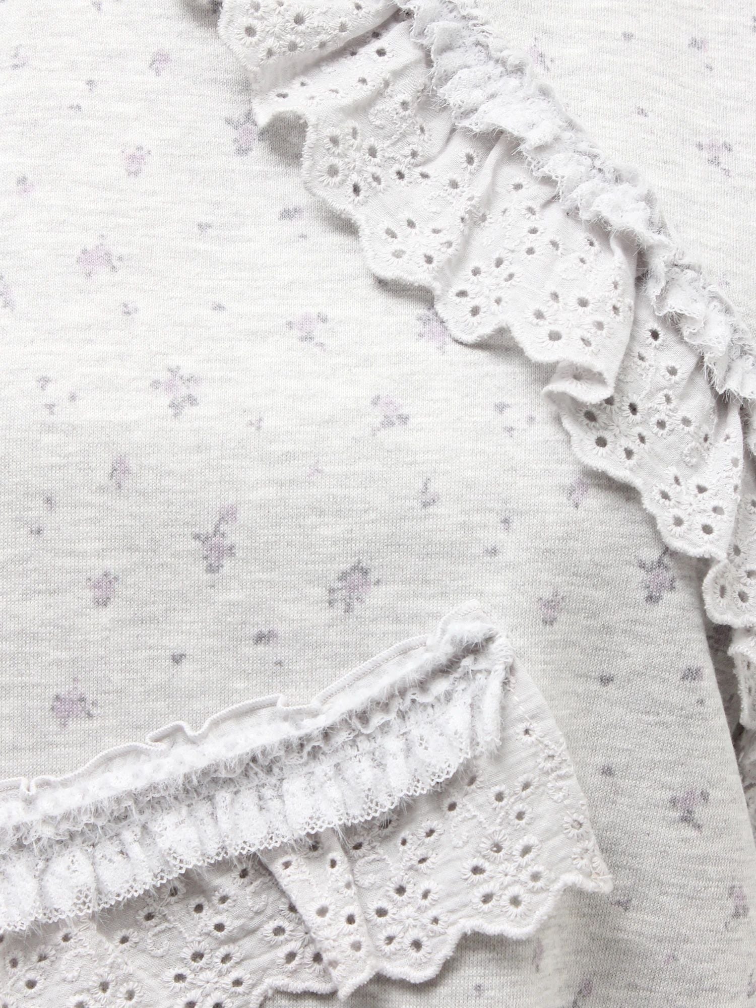 merry jenny｜flower lace sweatshirt