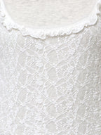 merry jenny｜Lace Layered Long Tee