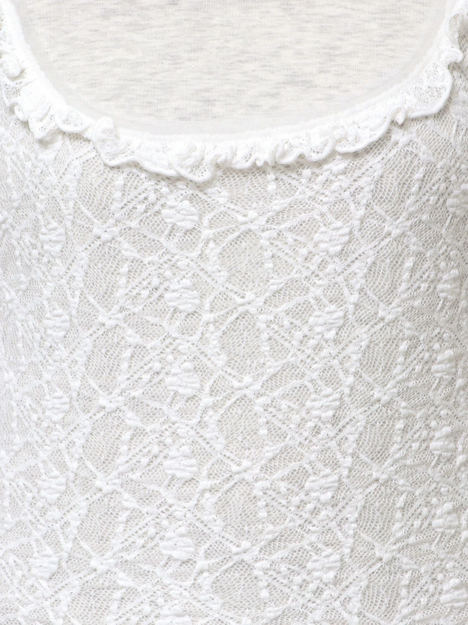 merry jenny｜Lace Layered Long Tee
