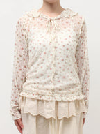 merry jenny｜Rabbit Lace Hooded Tops