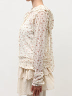 merry jenny｜Rabbit Lace Hooded Tops