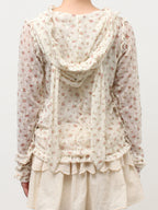 merry jenny｜Rabbit Lace Hooded Tops