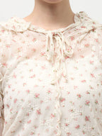 merry jenny｜Rabbit Lace Hooded Tops