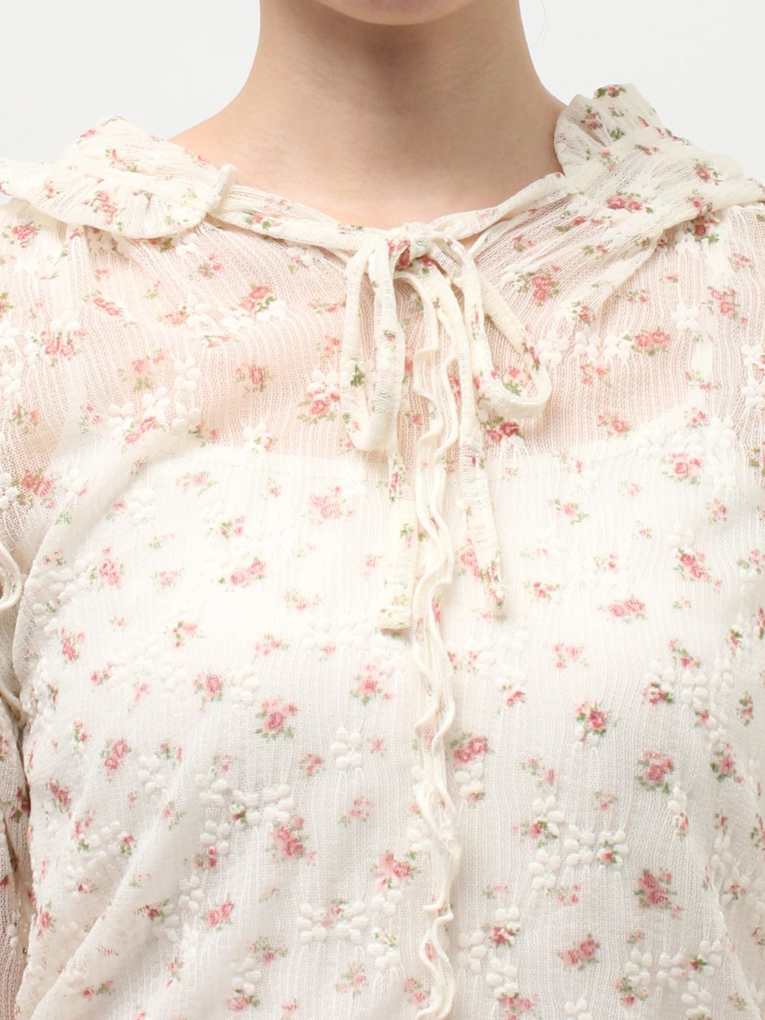 merry jenny｜Rabbit Lace Hooded Tops