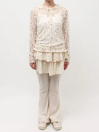 merry jenny｜Rabbit Lace Hooded Tops