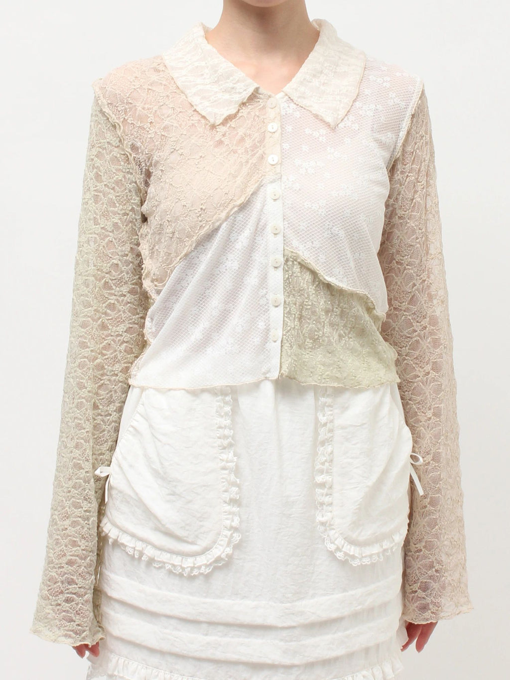 merry jenny｜Fog Color Blocking Cardigan