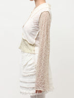 merry jenny｜Fog Color Blocking Cardigan