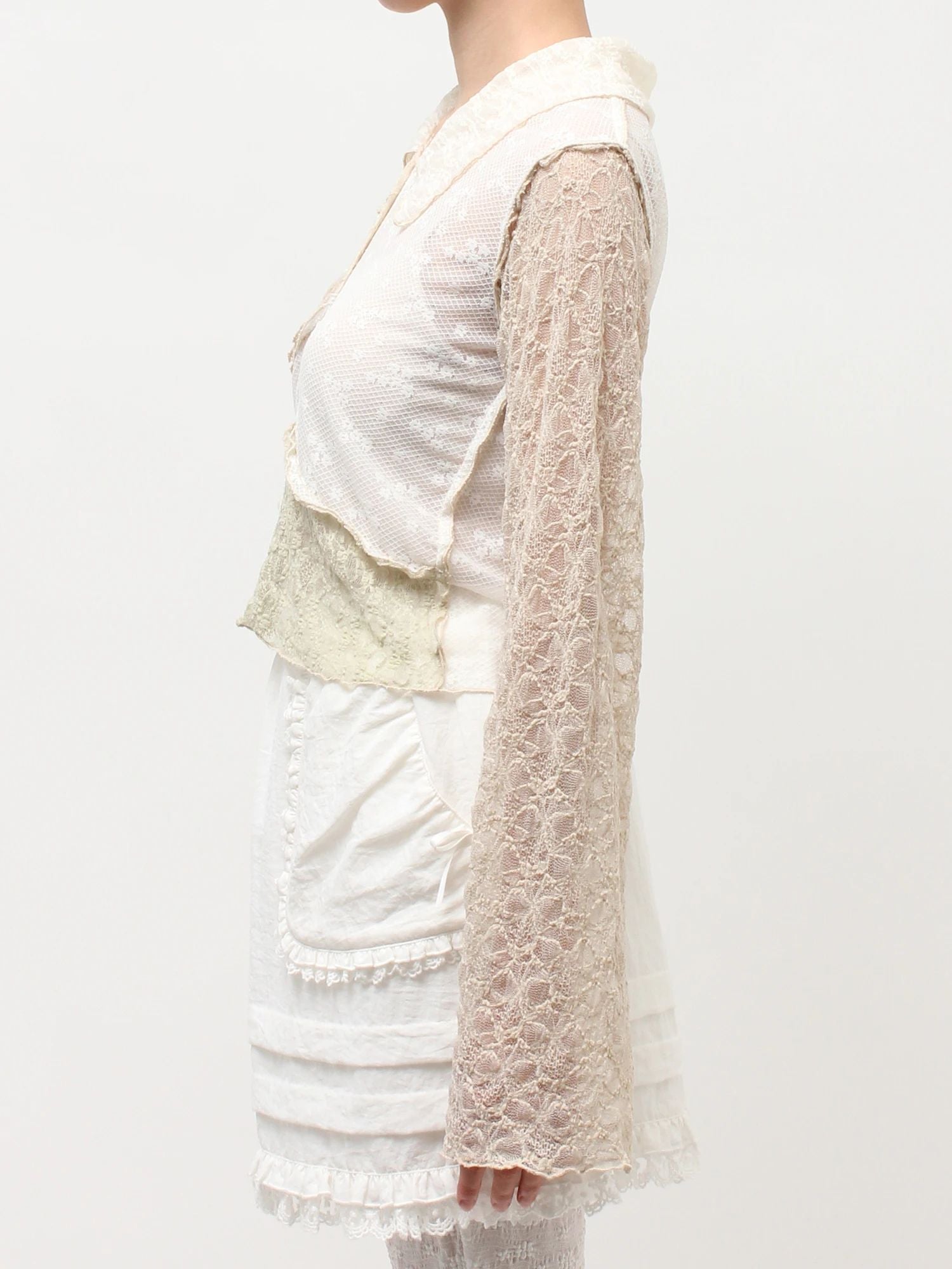 merry jenny｜Fog Color Blocking Cardigan