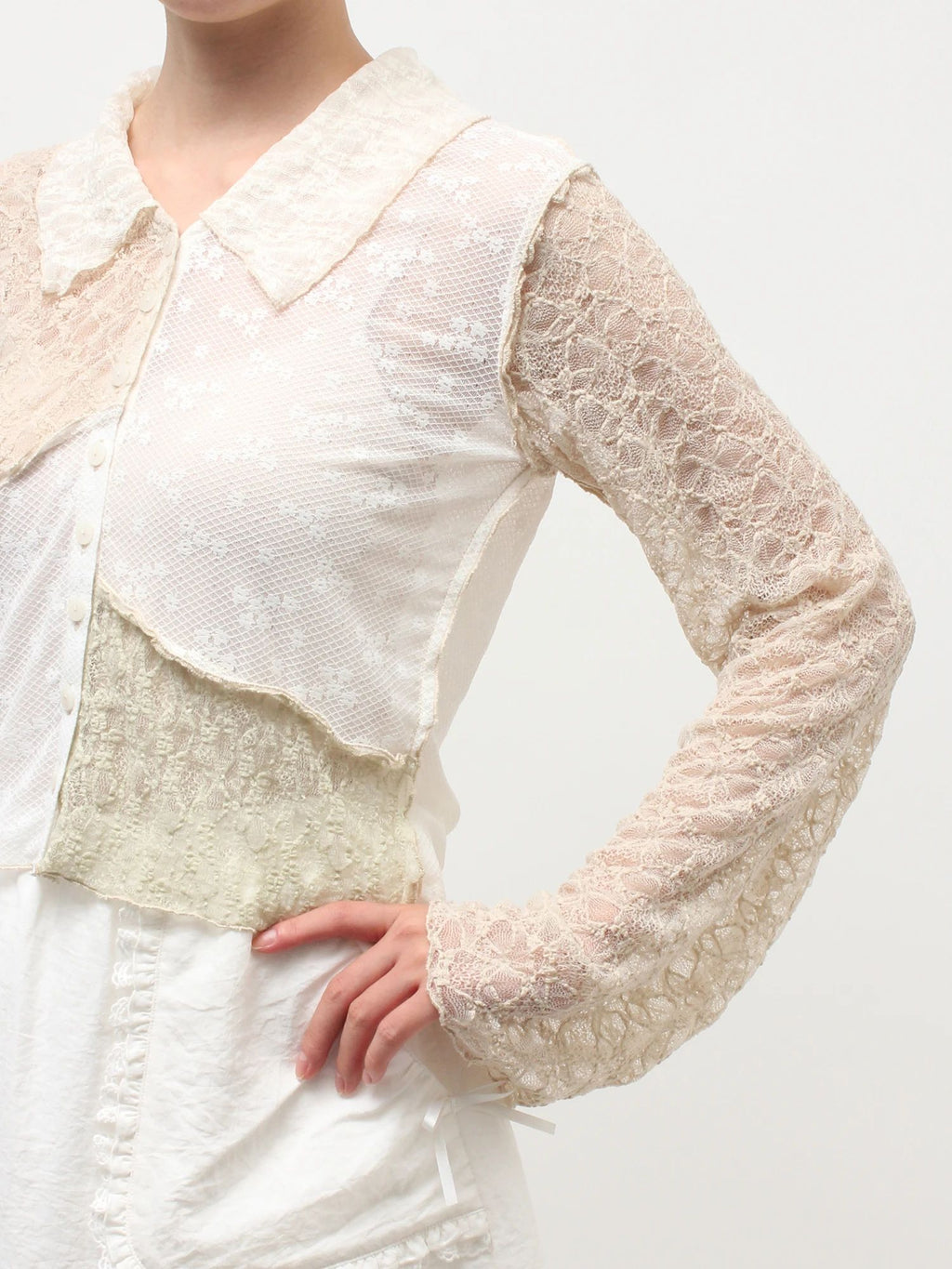 merry jenny｜Fog Color Blocking Cardigan