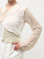 merry jenny｜Fog Color Blocking Cardigan