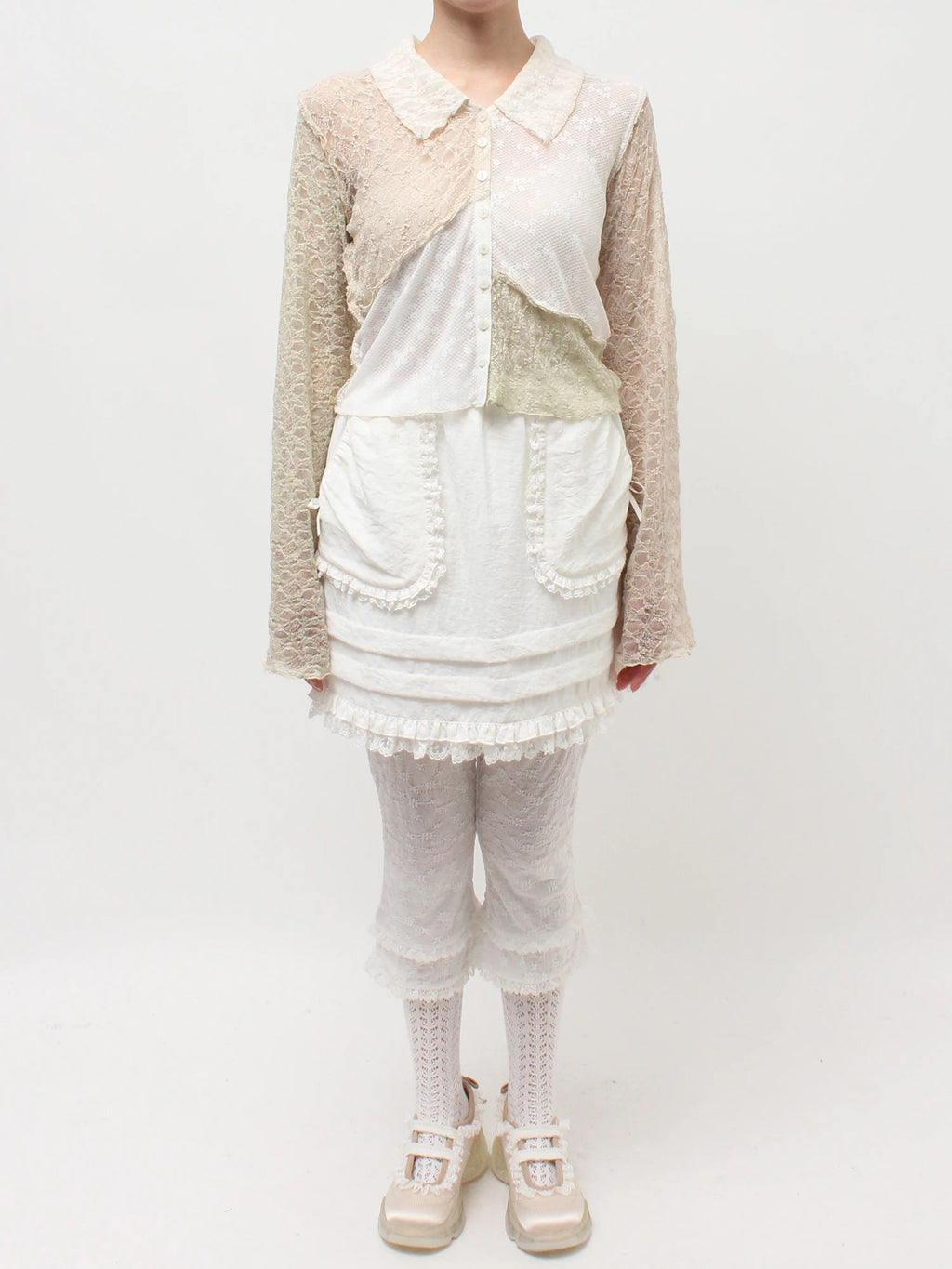 merry jenny｜Fog Color Blocking Cardigan