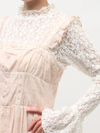 merry jenny｜Flower Lace Flare One-Piece
