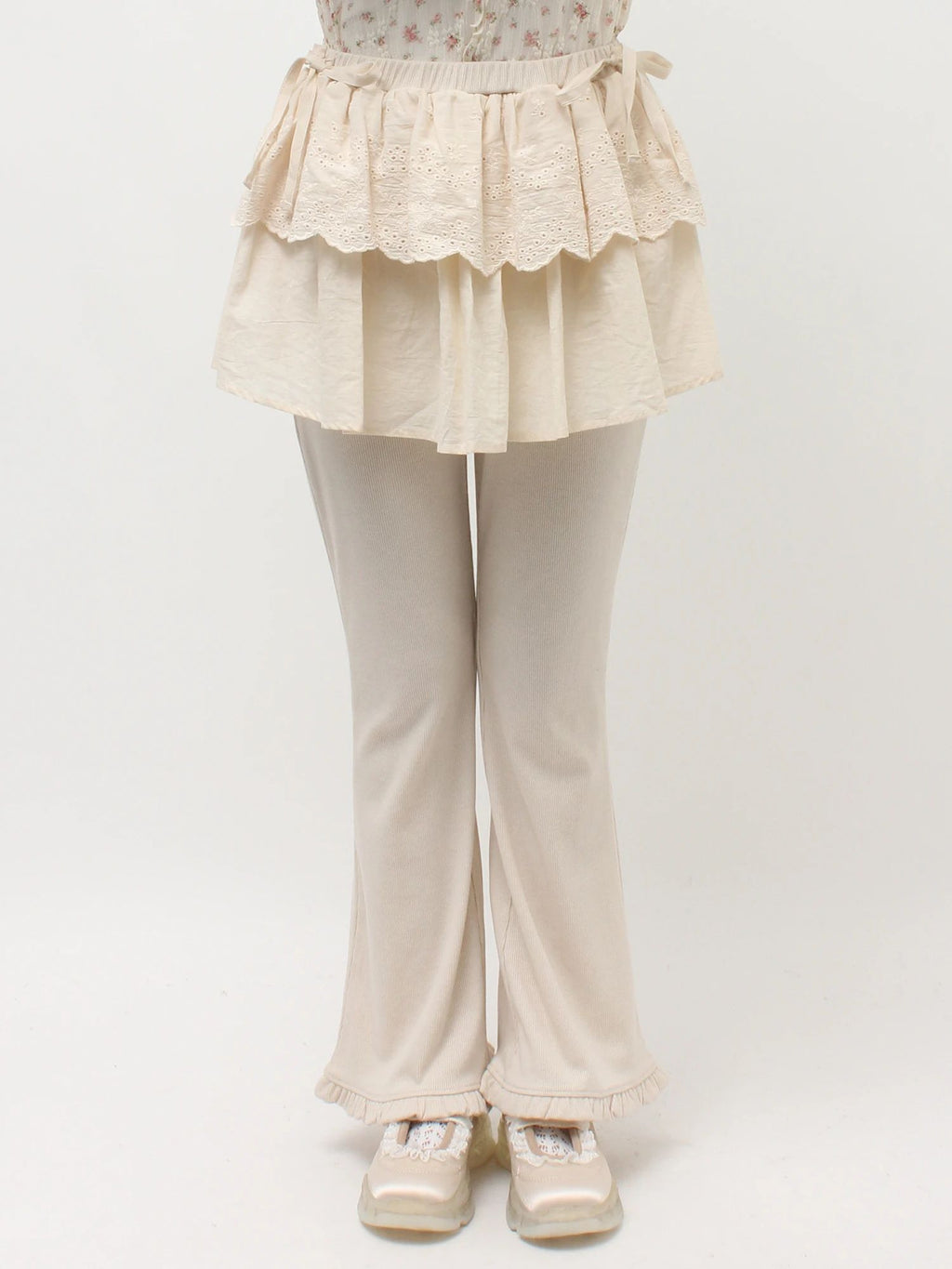 merry jenny｜Lace Skirt Flare Pants