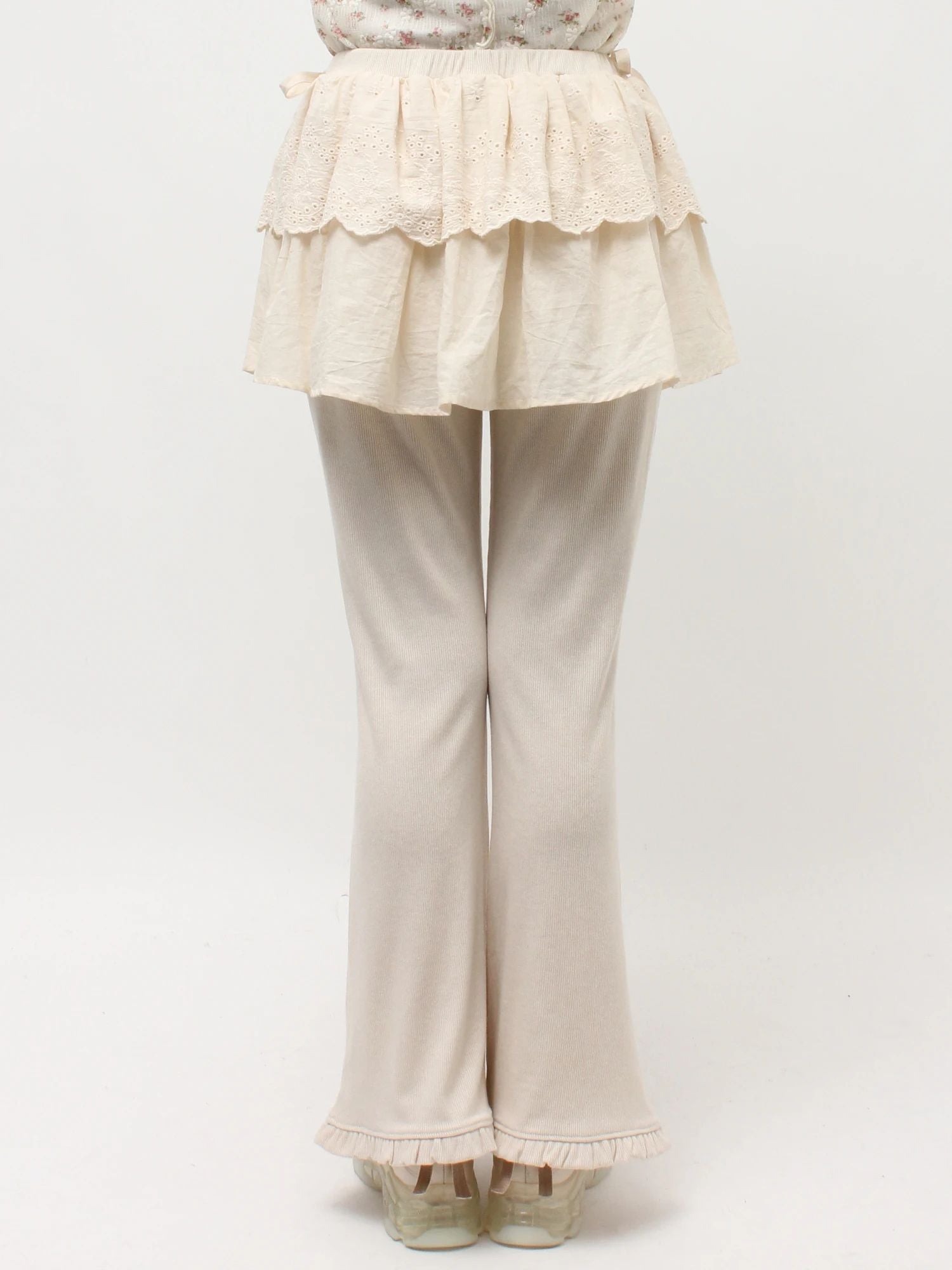 merry jenny｜Lace Skirt Flare Pants