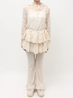 merry jenny｜Lace Skirt Flare Pants
