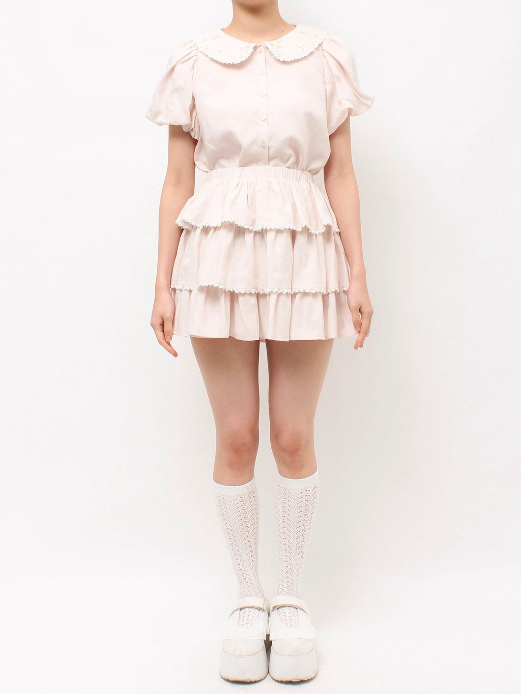 merry jenny｜Chiffon Frill Skirt