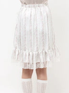 merry jenny｜Flower Satin Skirt