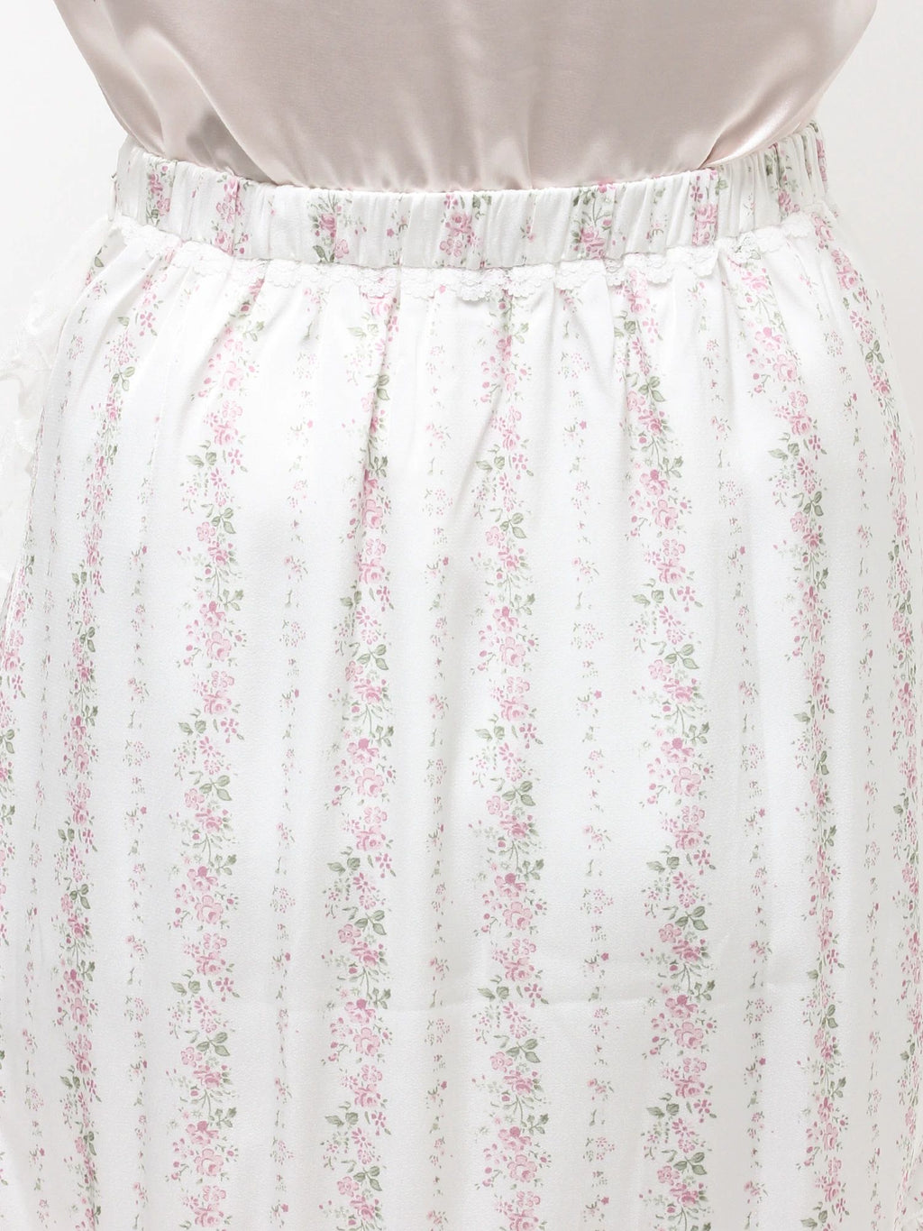 merry jenny｜Flower Satin Skirt