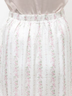 merry jenny｜Flower Satin Skirt