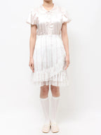 merry jenny｜Flower Satin Skirt