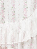 merry jenny｜Flower Satin Skirt