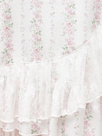 merry jenny｜Flower Satin Skirt