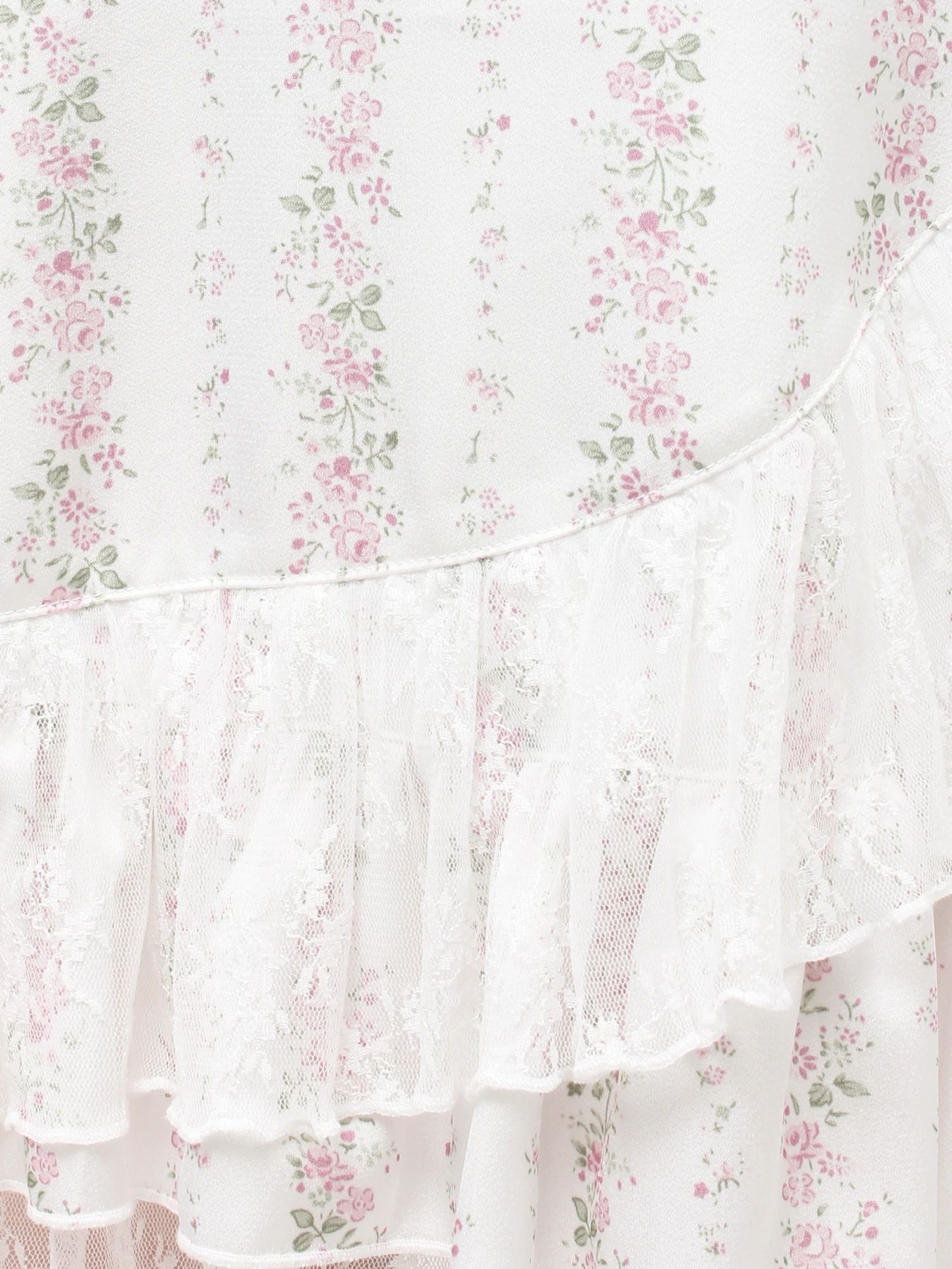 merry jenny｜Flower Satin Skirt