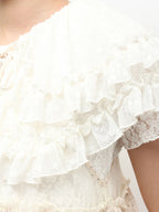 merry jenny｜Flower Frill 2-Way Detachable Collar