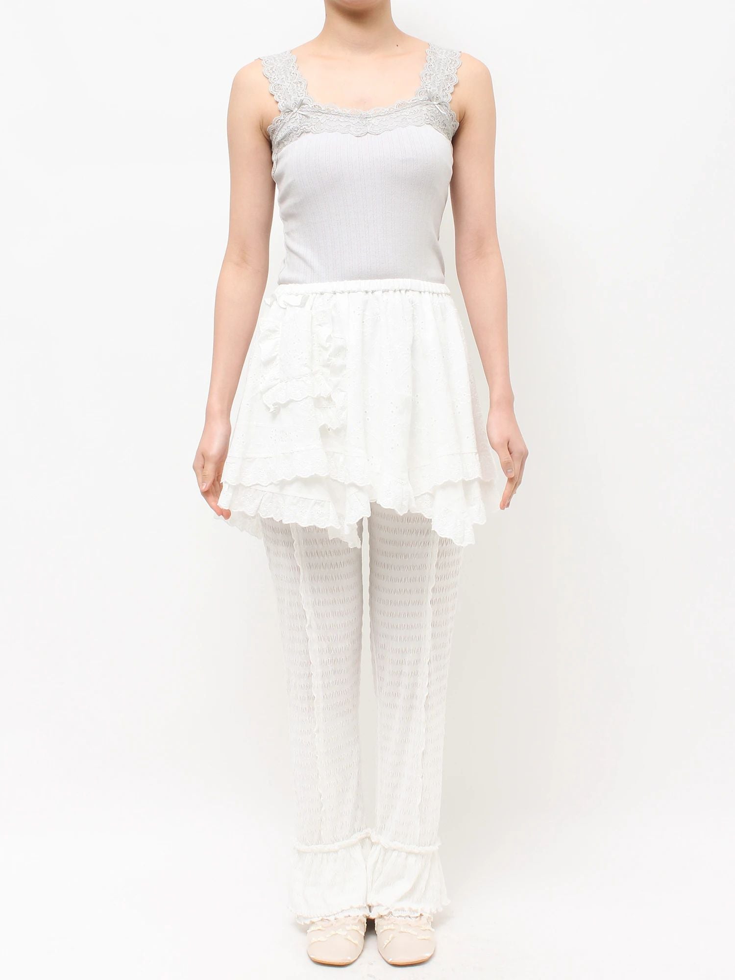 merry jenny｜Lace-Tiered Apron