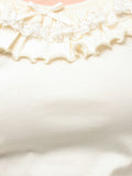 merry jenny｜Short-Sleeved Pullover With Frilled Collar