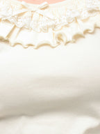 merry jenny｜Short-Sleeved Pullover With Frilled Collar