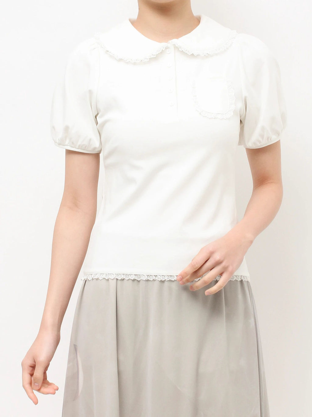 merry jenny｜Frilly Summer Polo Top