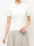 merry jenny｜Frilly Summer Polo Top