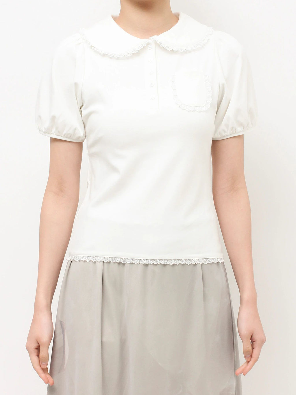 merry jenny｜Frilly Summer Polo Top