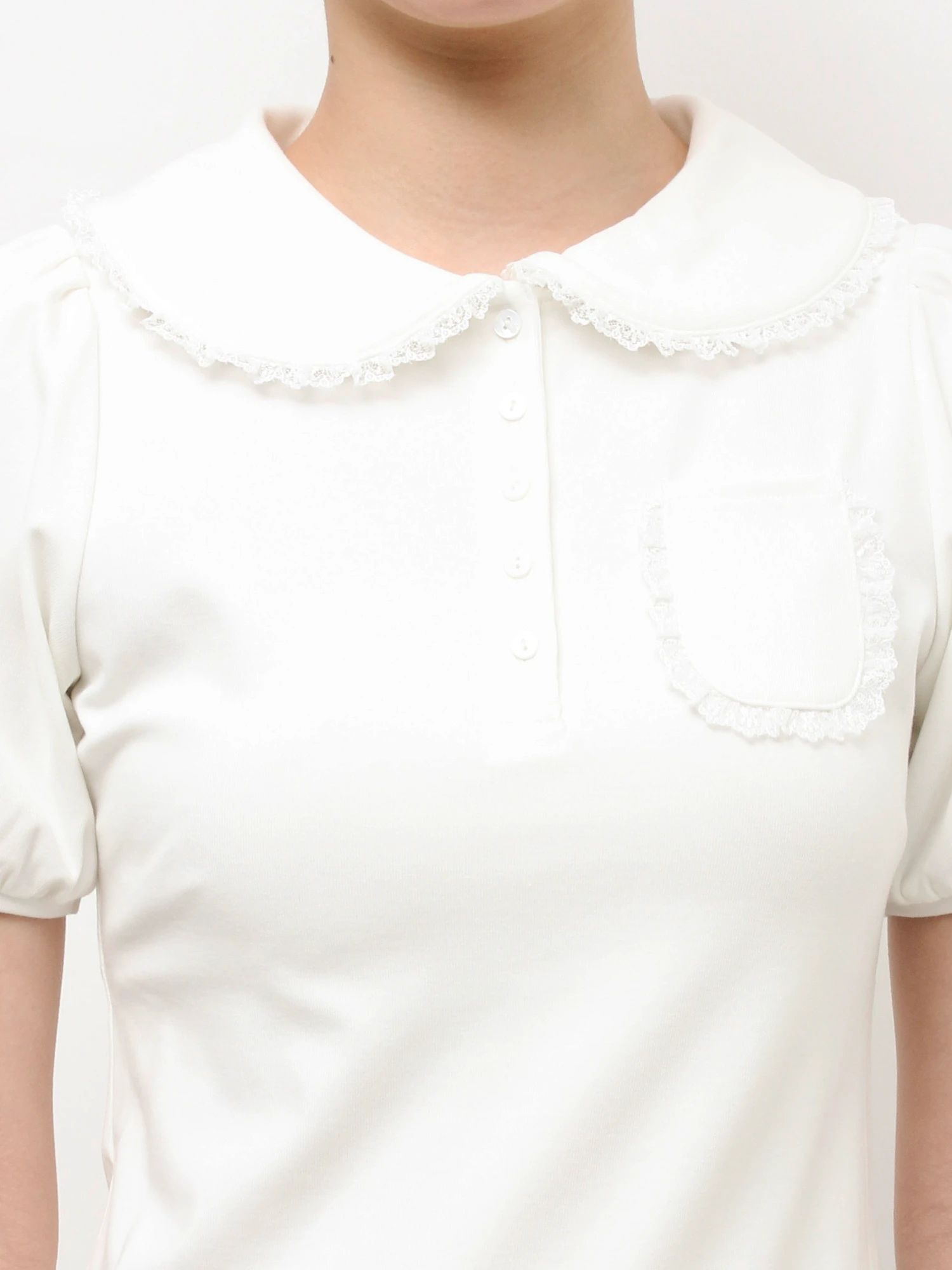 merry jenny｜Frilly Summer Polo Top