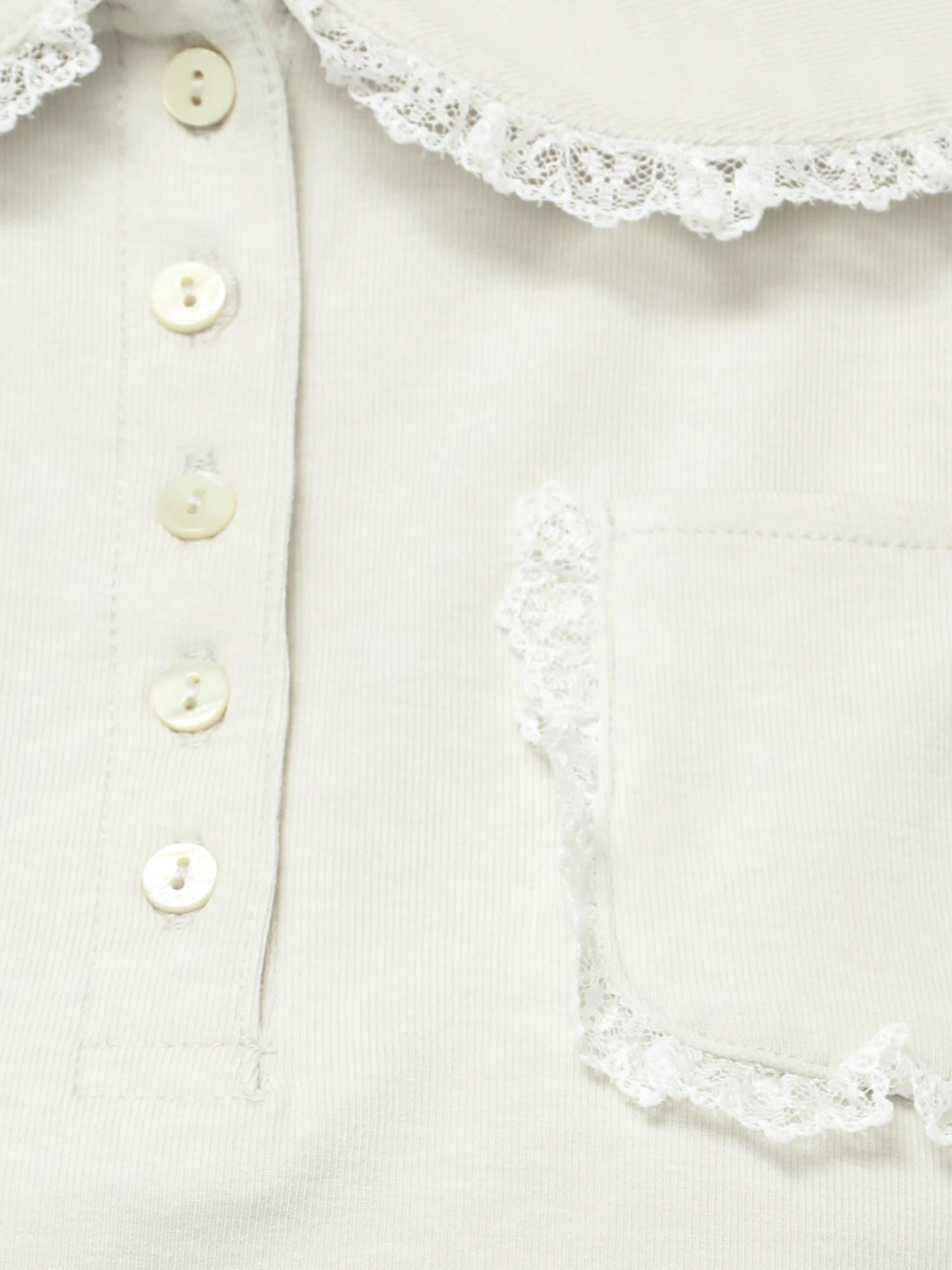 merry jenny｜Frilly Summer Polo Top