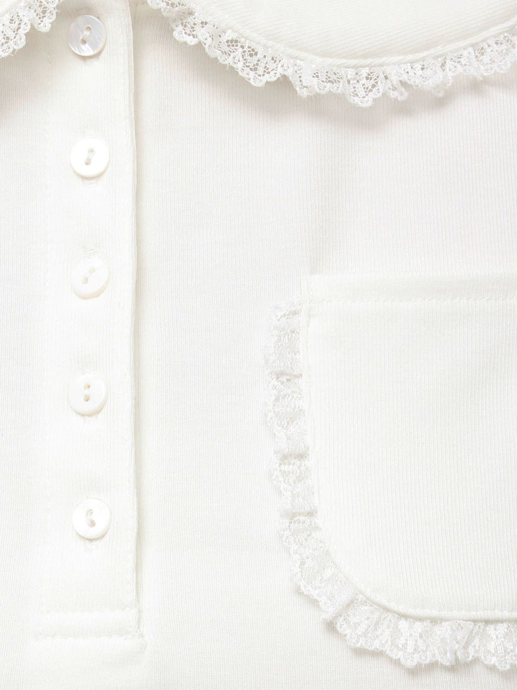merry jenny｜Frilly Summer Polo Top