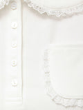 merry jenny｜Frilly Summer Polo Top