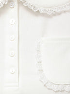 merry jenny｜Frilly Summer Polo Top