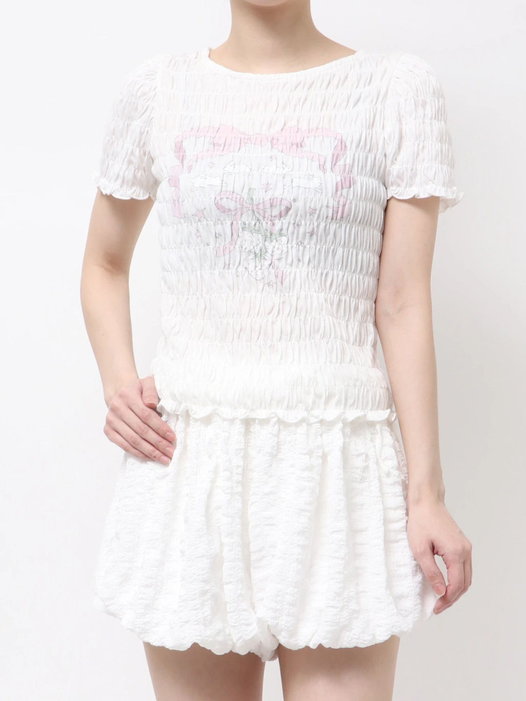 merry jenny｜Shirring Tee
